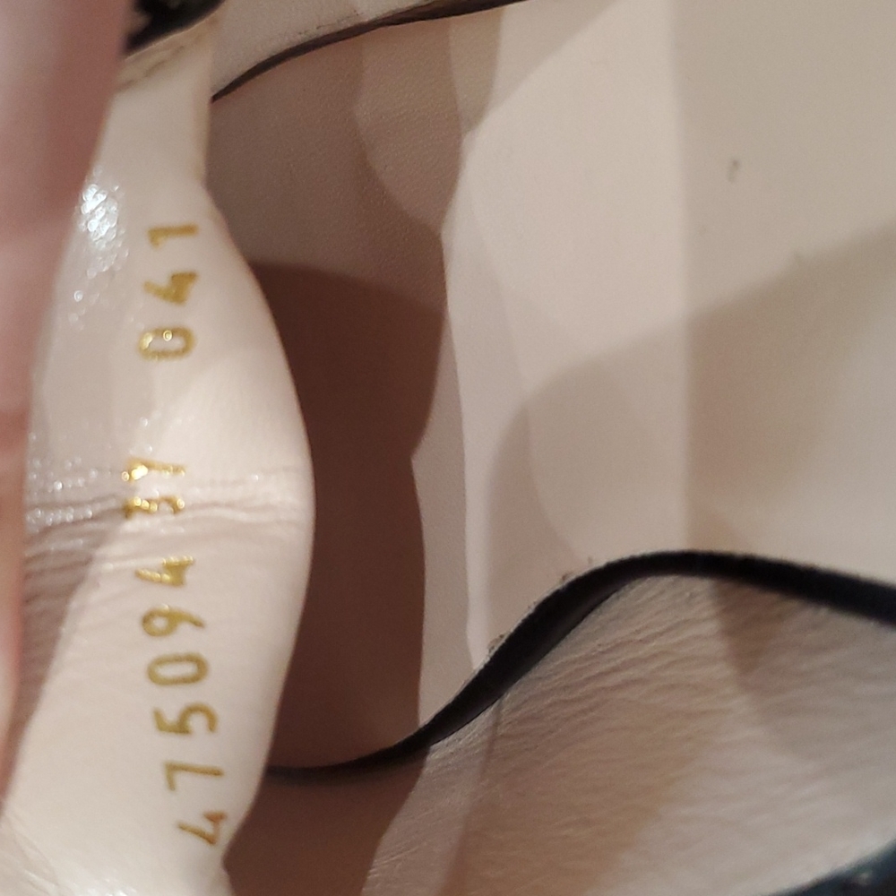 Gucci Princetown Horsebit Lace Leather Black Nude Loafer Mule Flat Slipper 37 - Picture 6 of 8